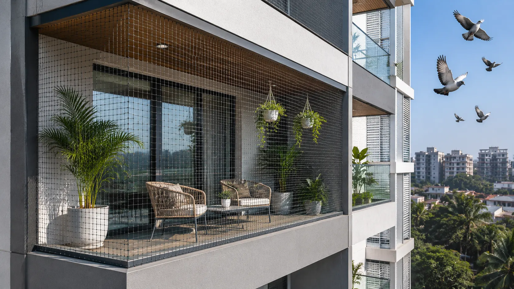Pigeon Netting Solution Installation